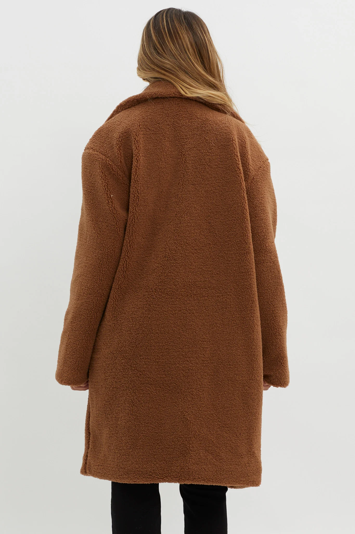 Alaska Long Side Pocket Coat Mocha - Image 2