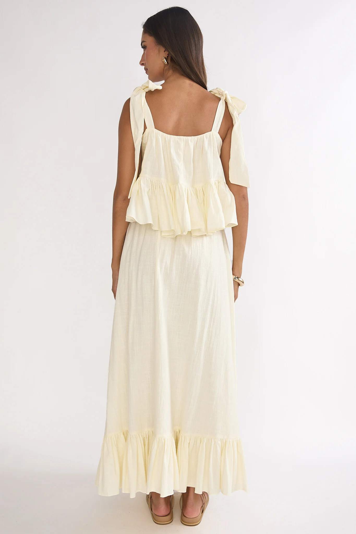 Alera Frill Hem Maxi Skirt Vanilla - Image 3