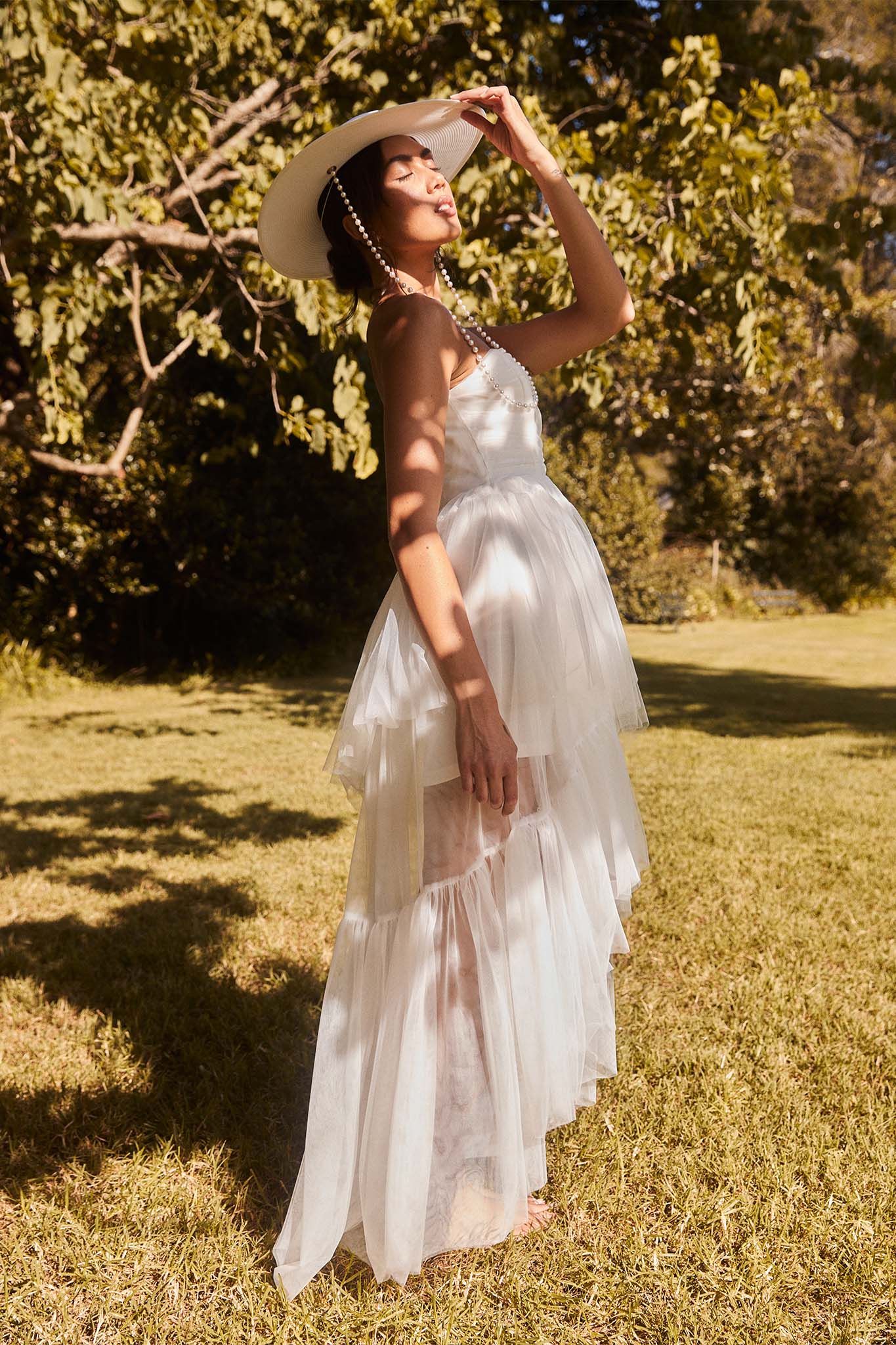 Always & Forever High-Low Midi Dress White - Image 10