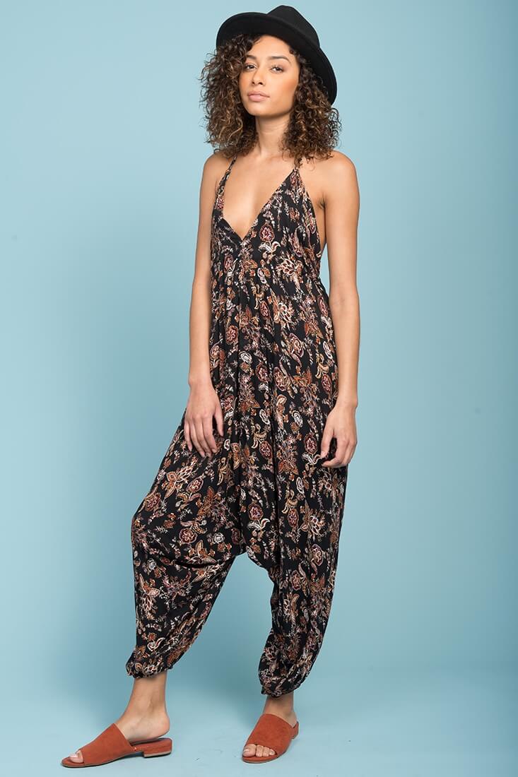 Annalee Floral Print Boho Jumpsuit - Image 2