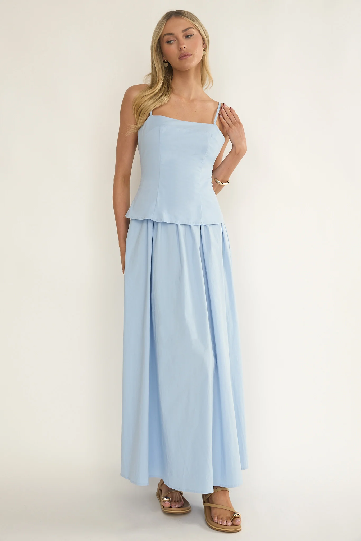 Antonita Cami Strap Maxi Dress Blue - Image 5