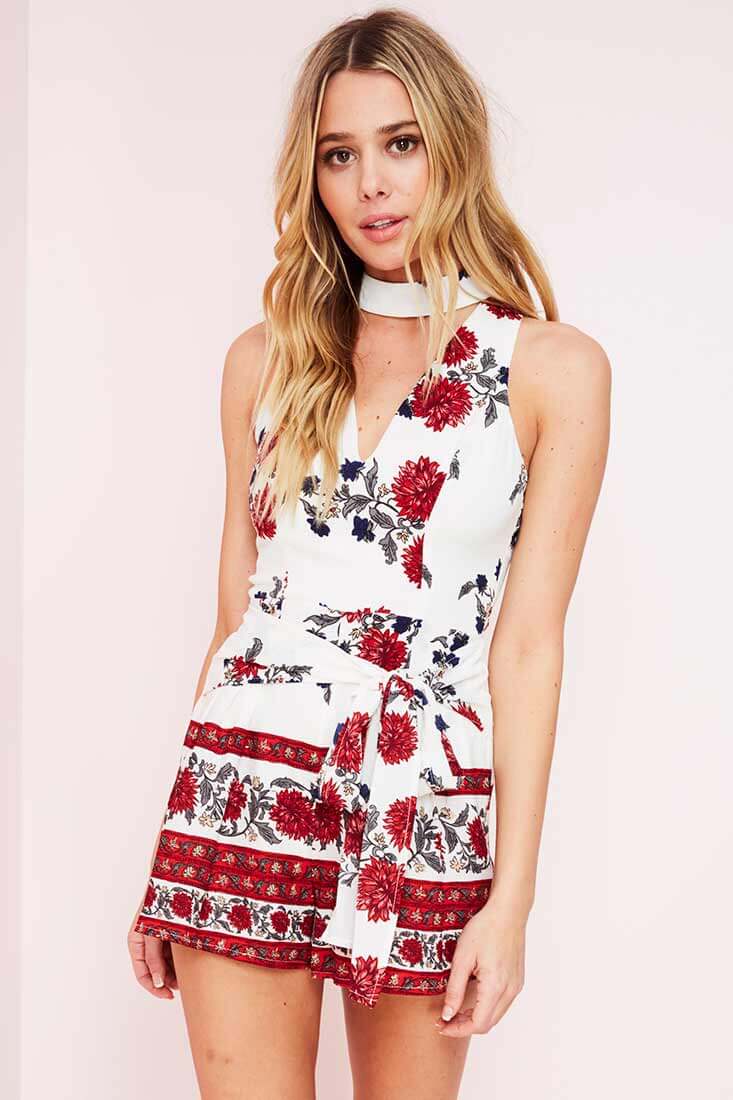 Ara Choker Romper Red - Image 3