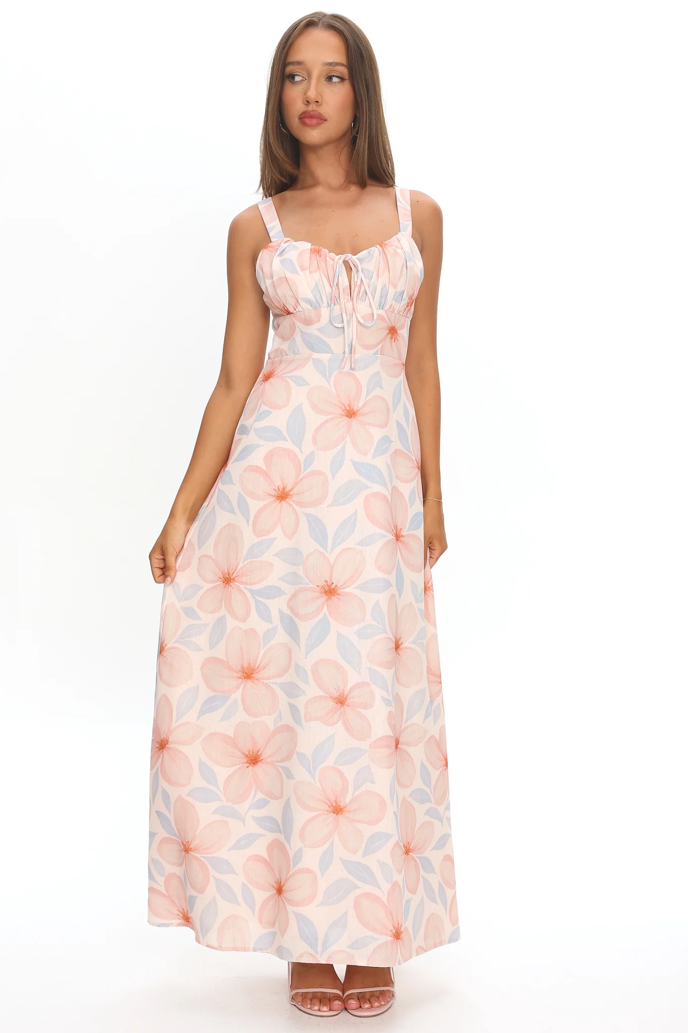 Arabella Tied Bust Maxi Dress Floral - Image 5