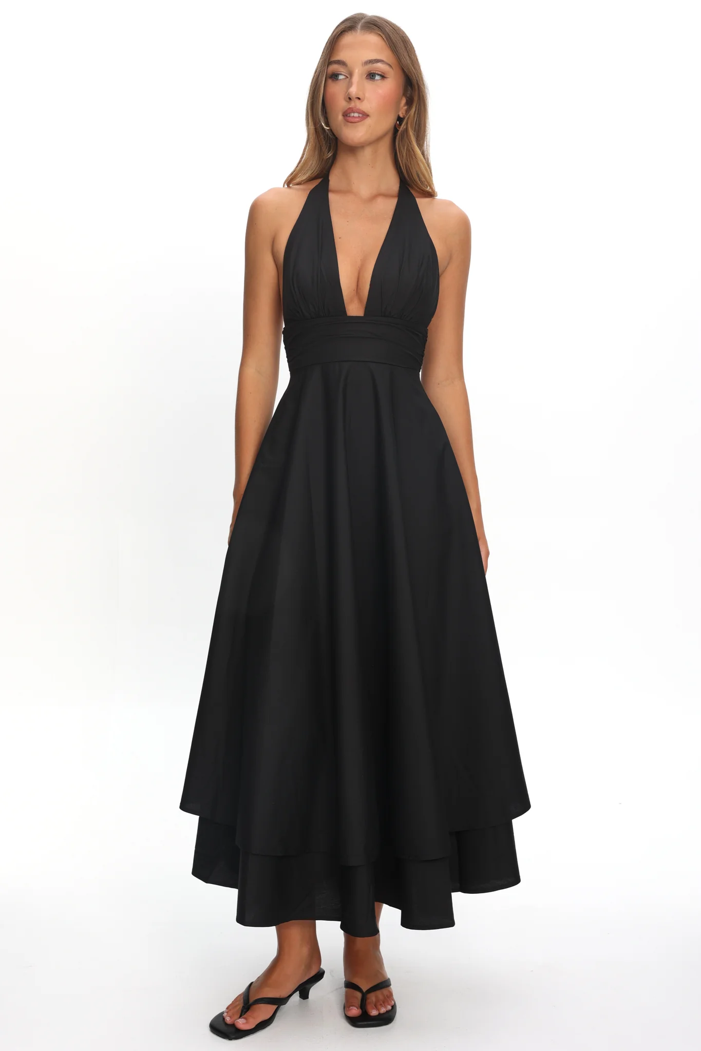As It Was Halterneck A-Line Maxi Dress Black - Image 2