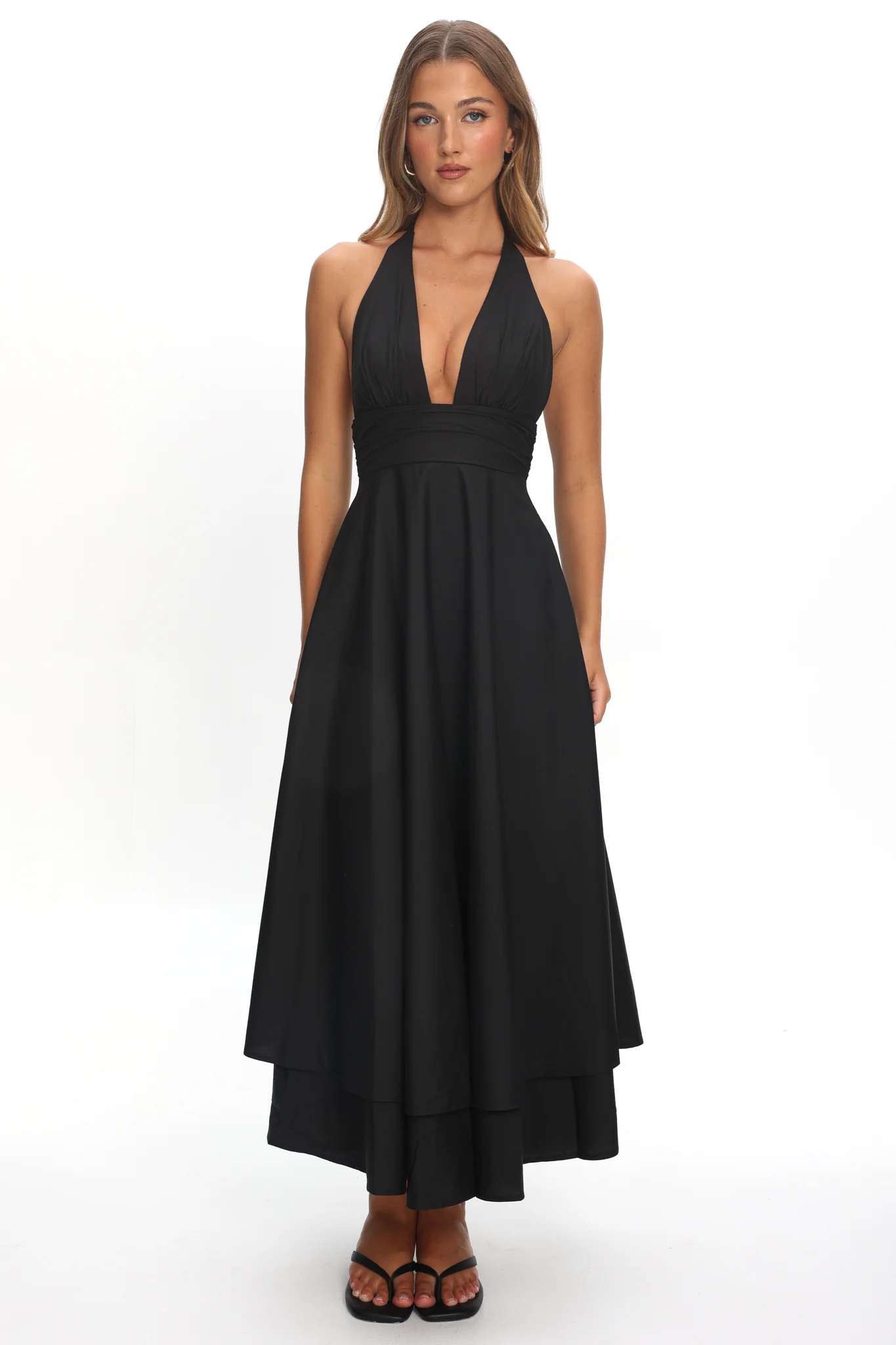 As It Was Halterneck A-Line Maxi Dress Black - Image 3