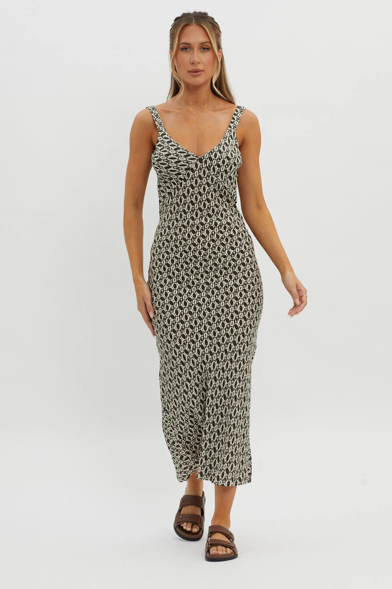 Avenue Thick Strap Midi Dress Print Solna - Image 5