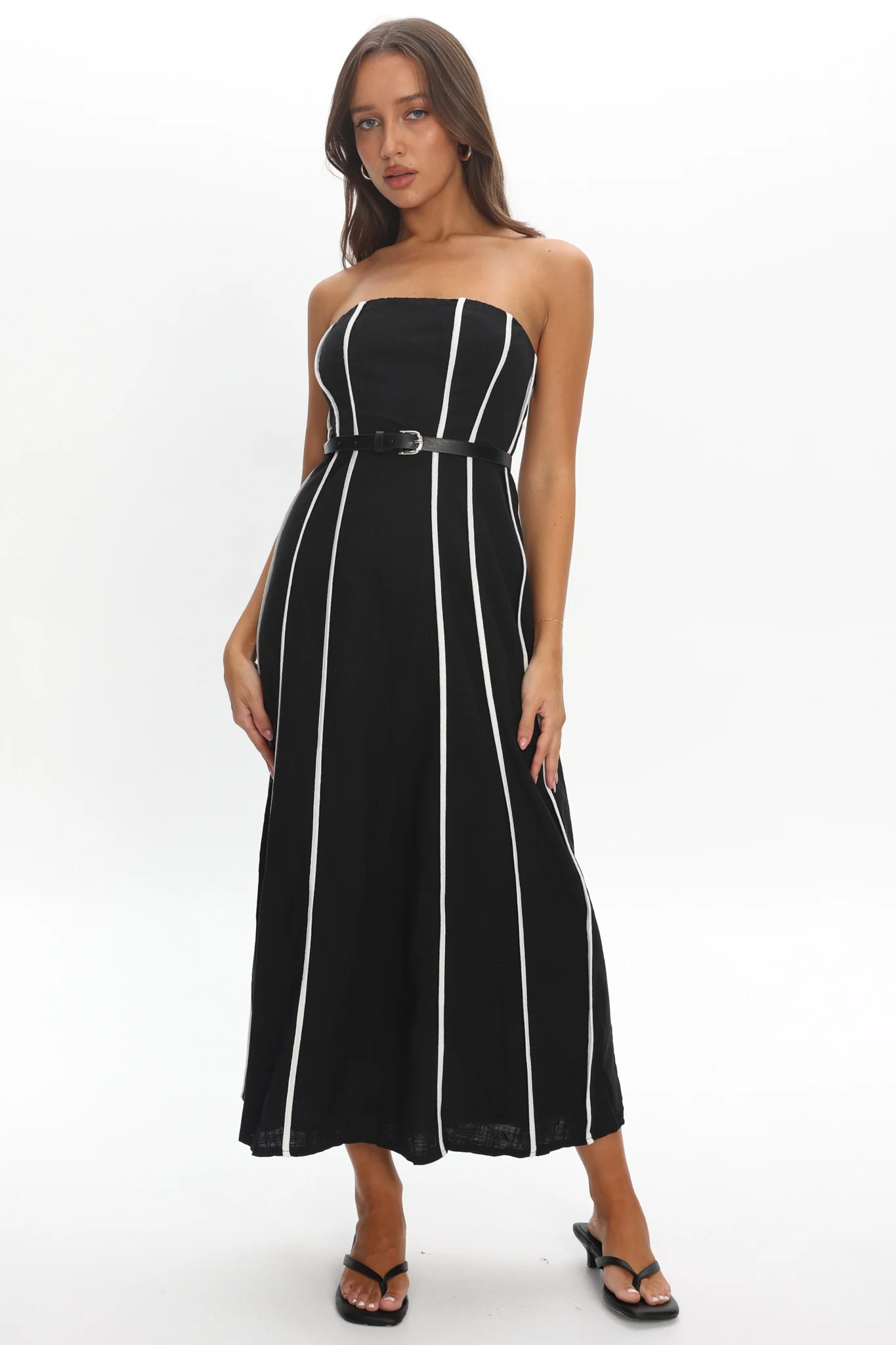 Azalea Sleeveless Midi Dress Black - Image 2