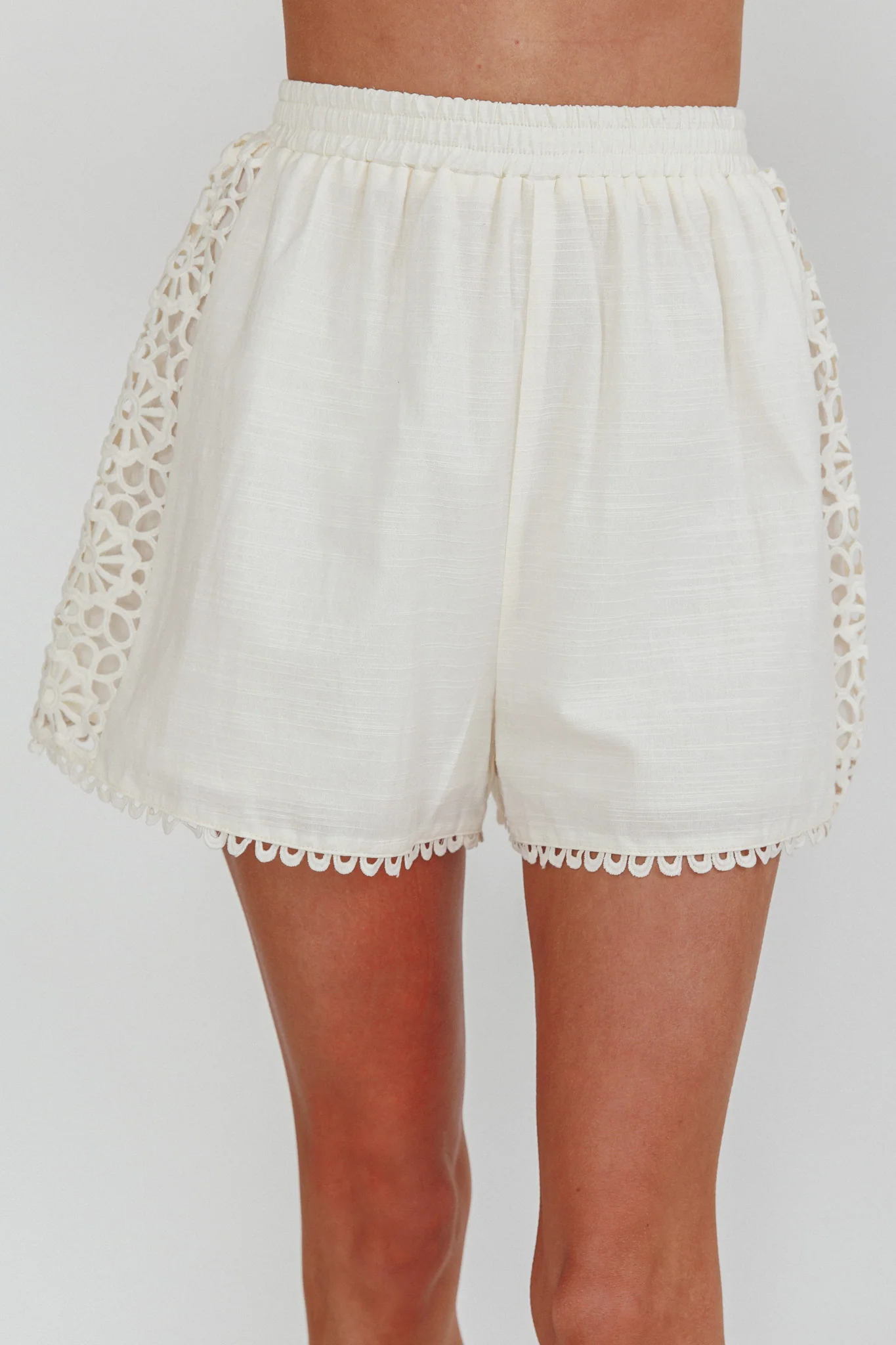Baybreeze Lace Applique Shorts White - Image 3