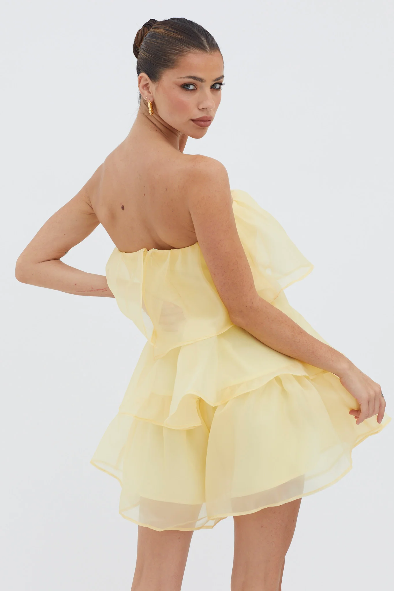 Behati Tiered Layer Romper Yellow - Image 2