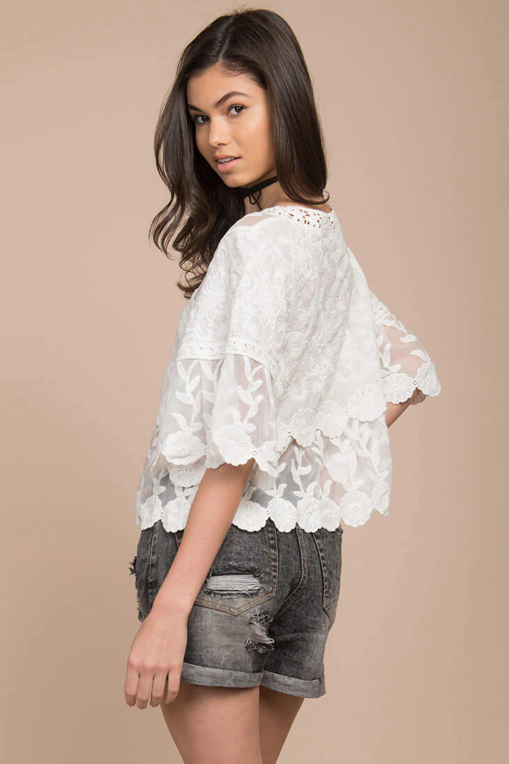 Belen Lace Top White - Image 3