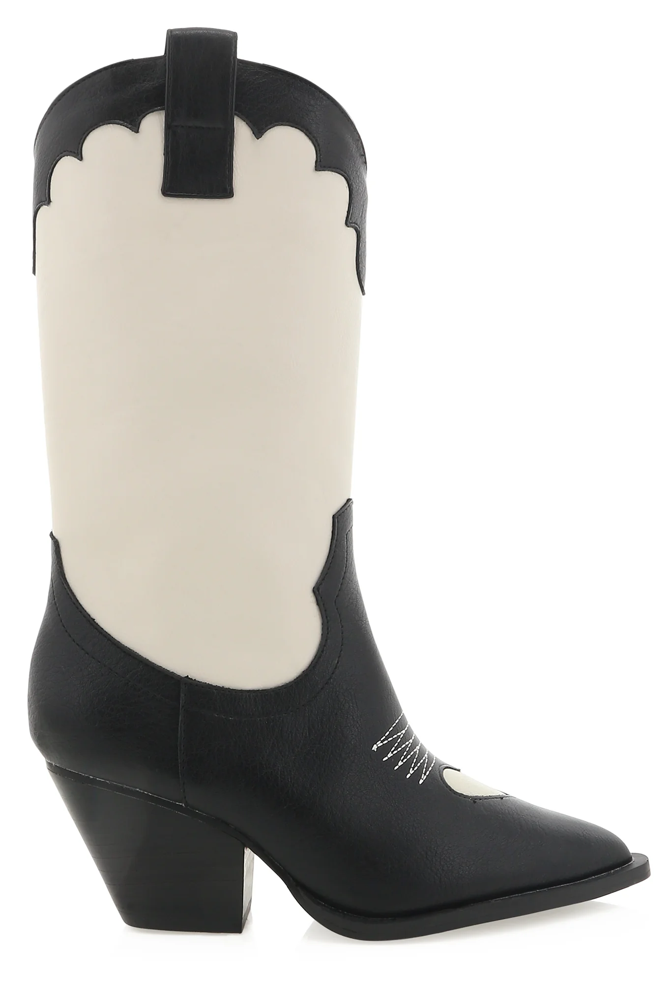 BiLLiNi Adaline Western Boots Black/Ivory - Image 2