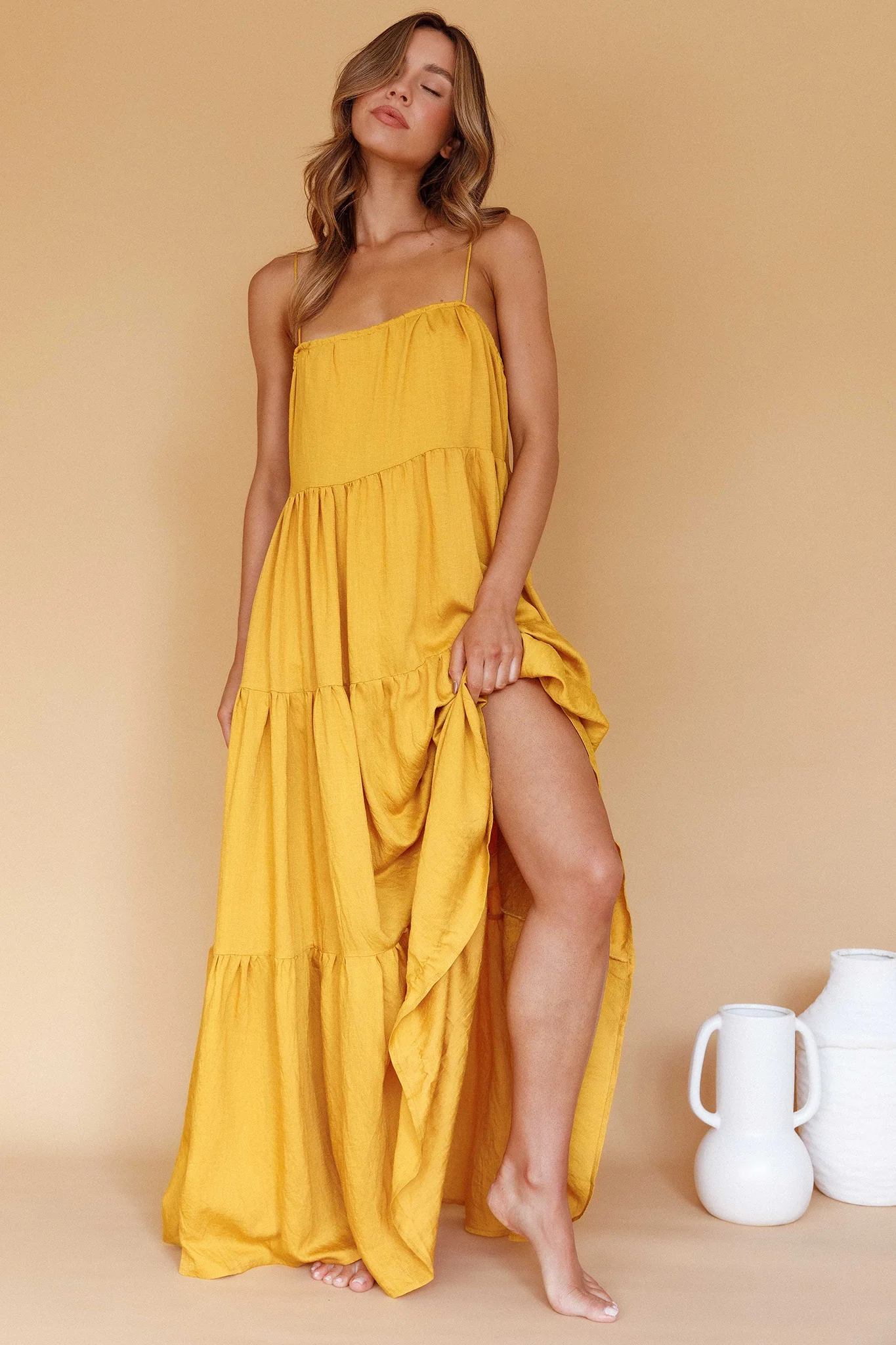 Bora Bora Tied Back Maxi Dress Tangerine - Image 6