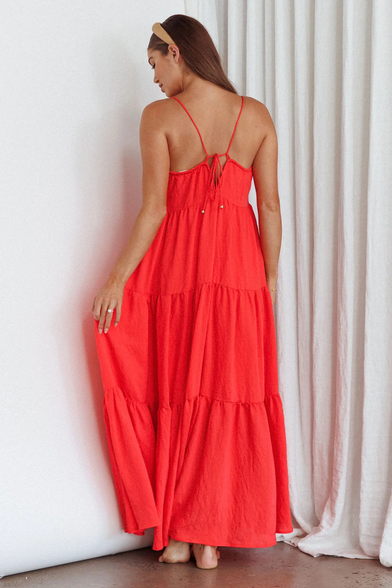 Bora Bora Tied Back Maxi Dress Watermelon - Image 2