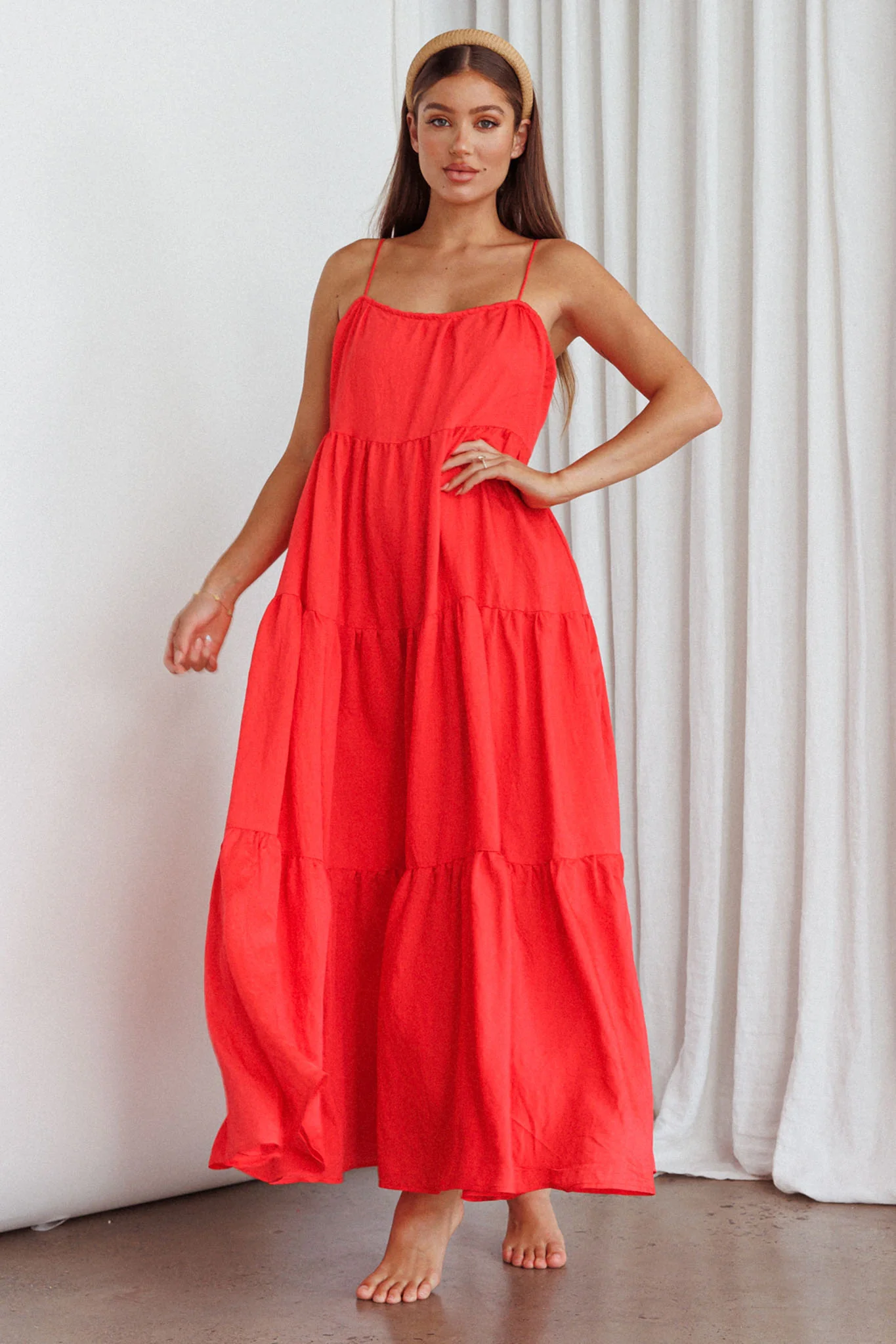 Bora Bora Tied Back Maxi Dress Watermelon - Image 5