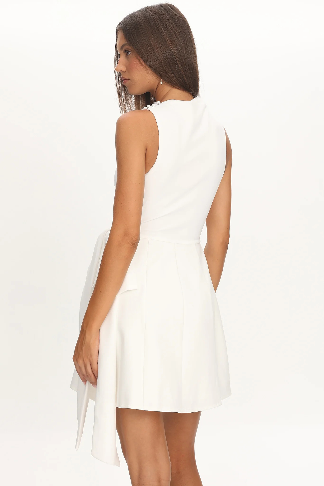 Breaker High Neck Mini Dress White White - Image 4