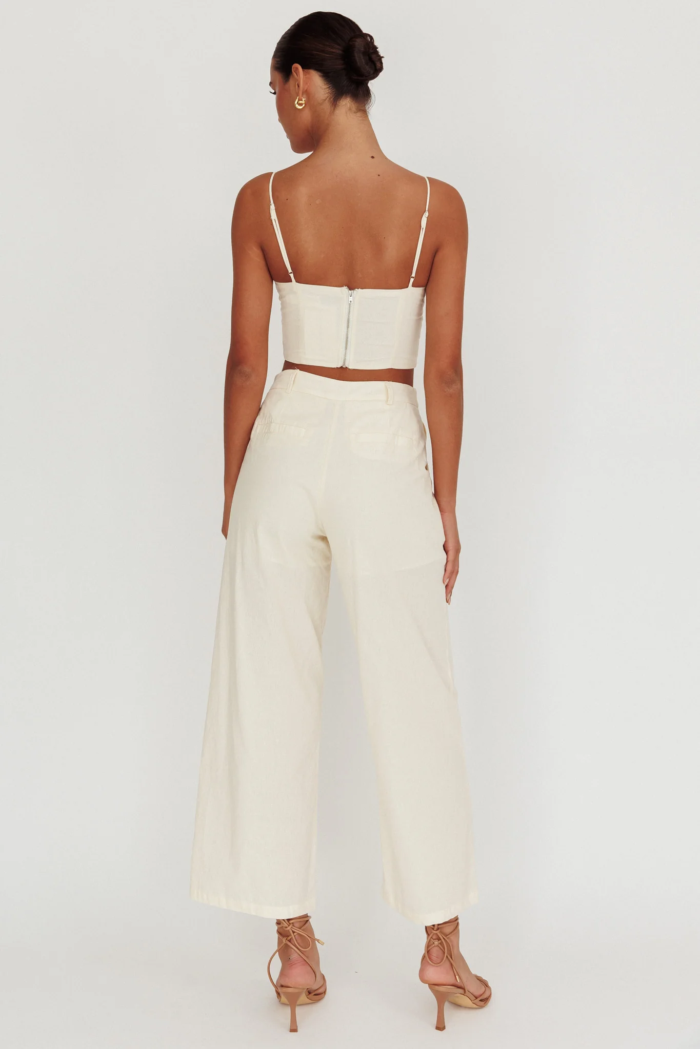 Breathless Wide Leg Pant Oat - Image 4