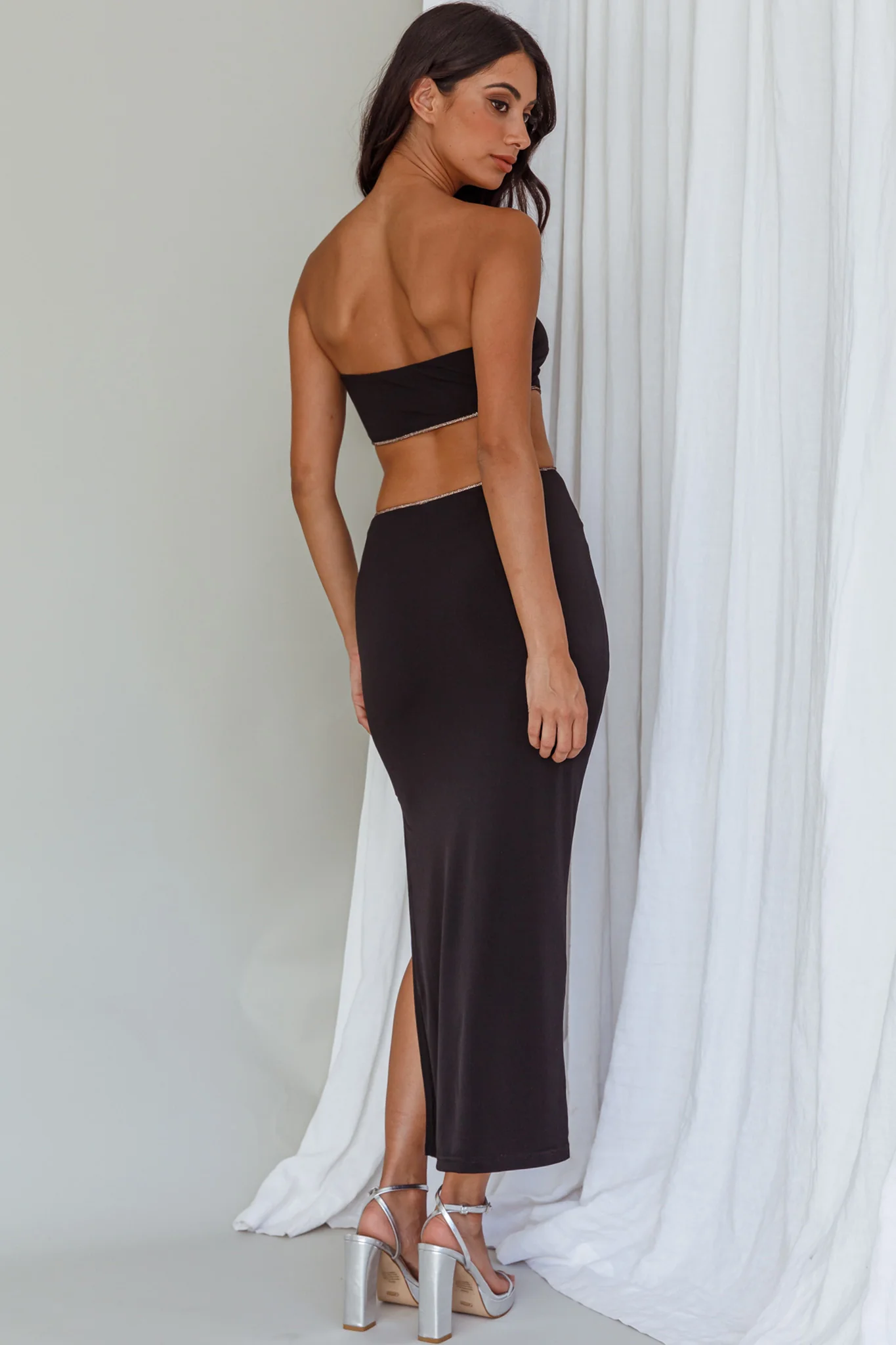 Bridget Cut-Out Midi Dress Black - Image 2