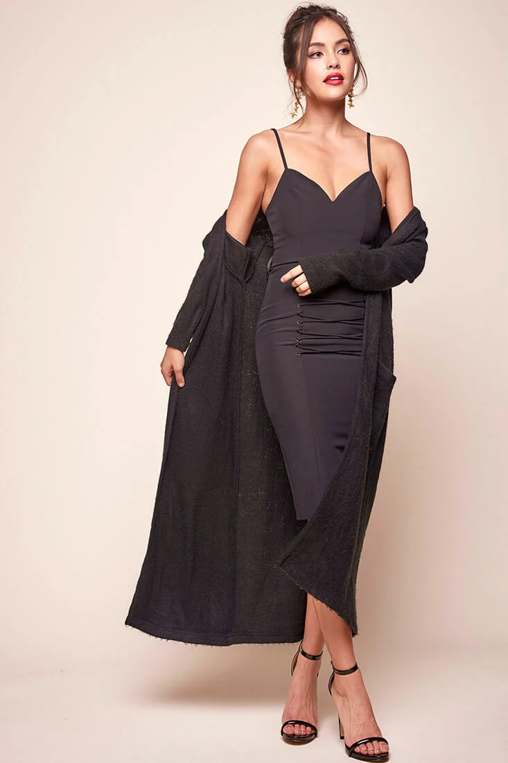 Brookhaven Cafe Long Sleeved Cardigan Black - Image 3
