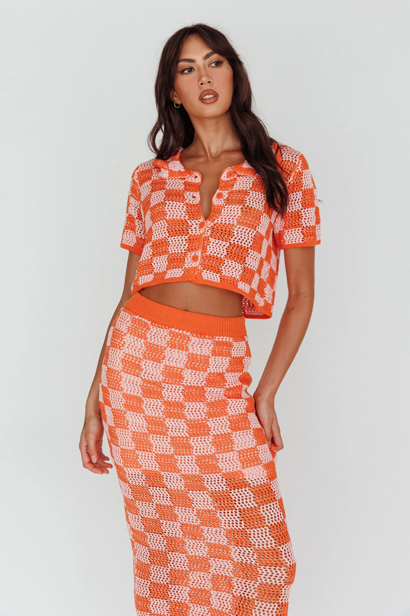 Byron Bay Crochet Maxi Skirt Sunset - Image 2