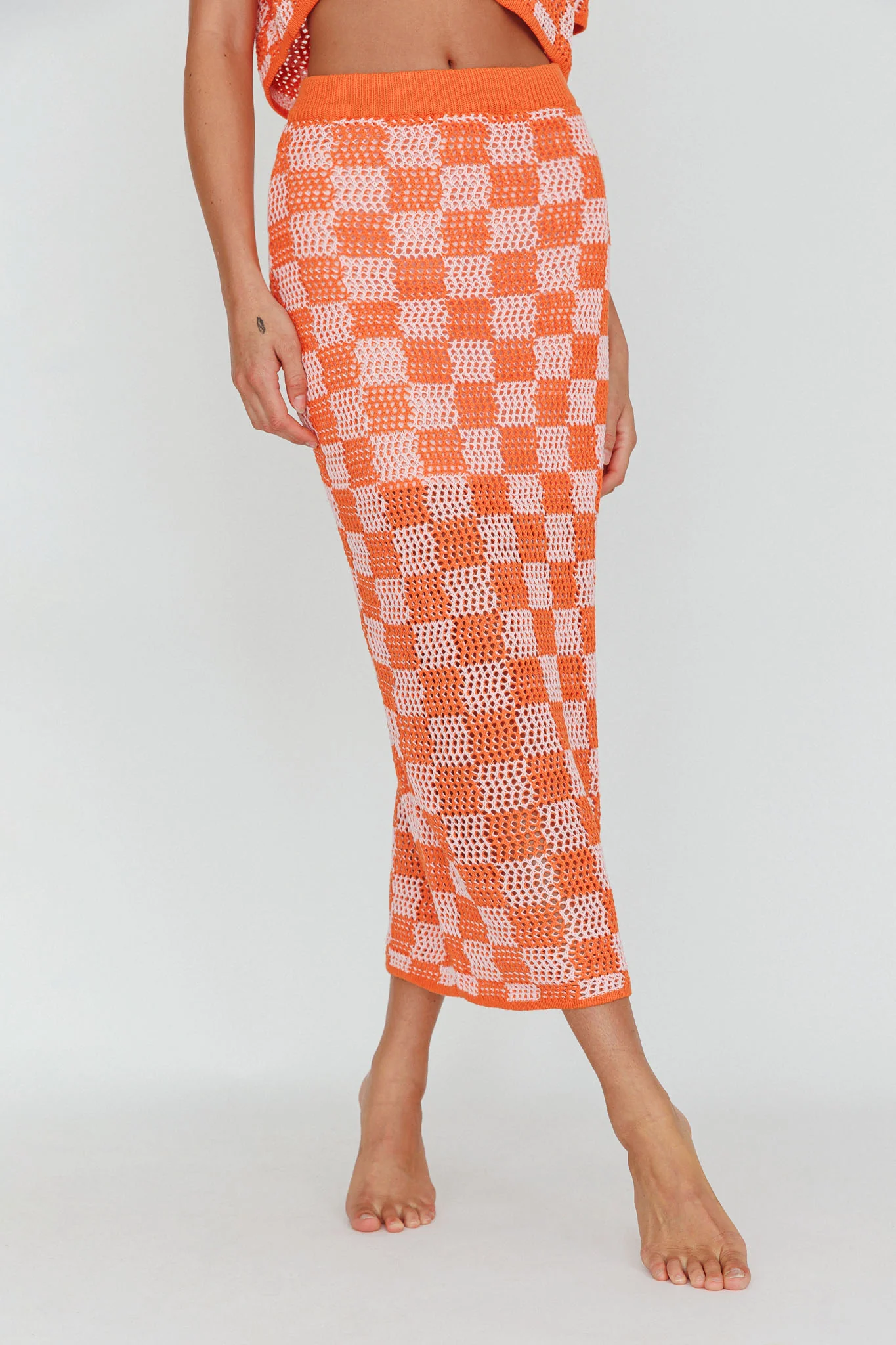 Byron Bay Crochet Maxi Skirt Sunset - Image 4
