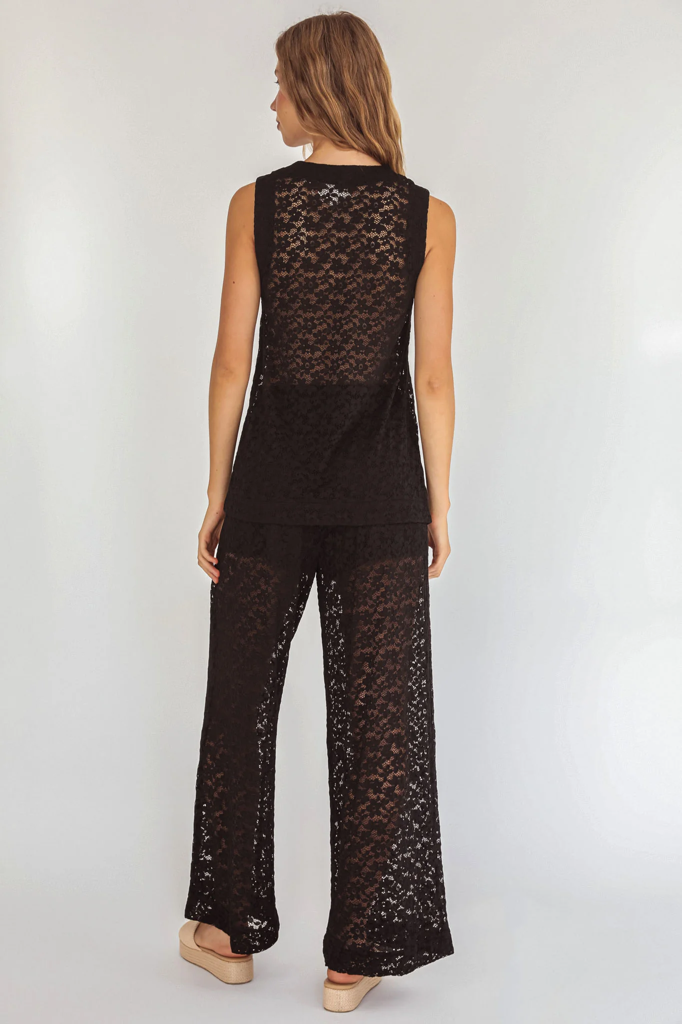 Canyons Wide Leg Pants Lace Black - Image 2