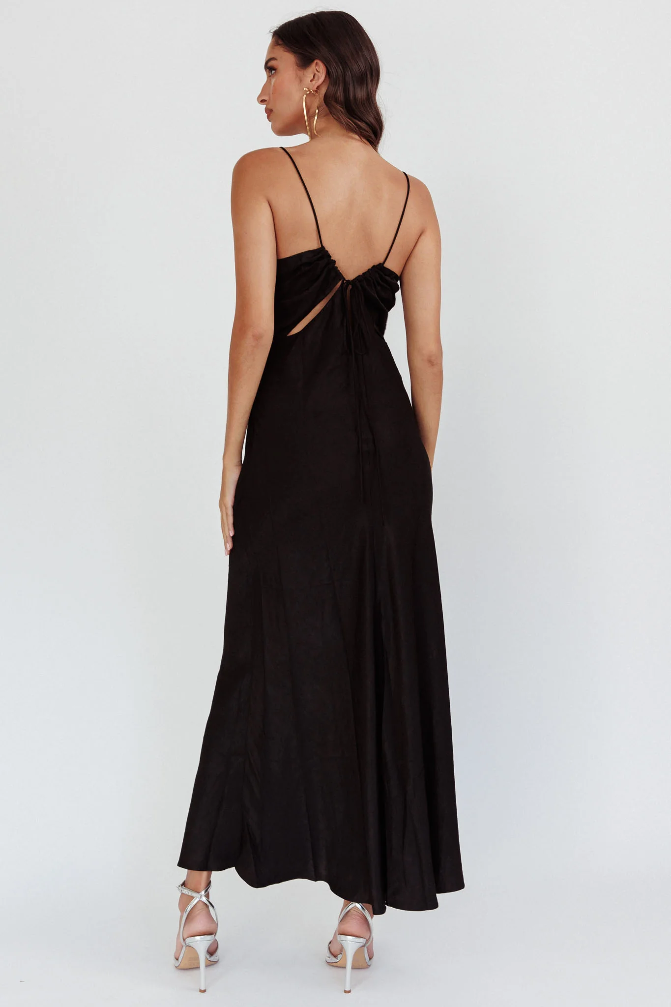 Casa Nova Cut-Out String Dress Black - Image 4