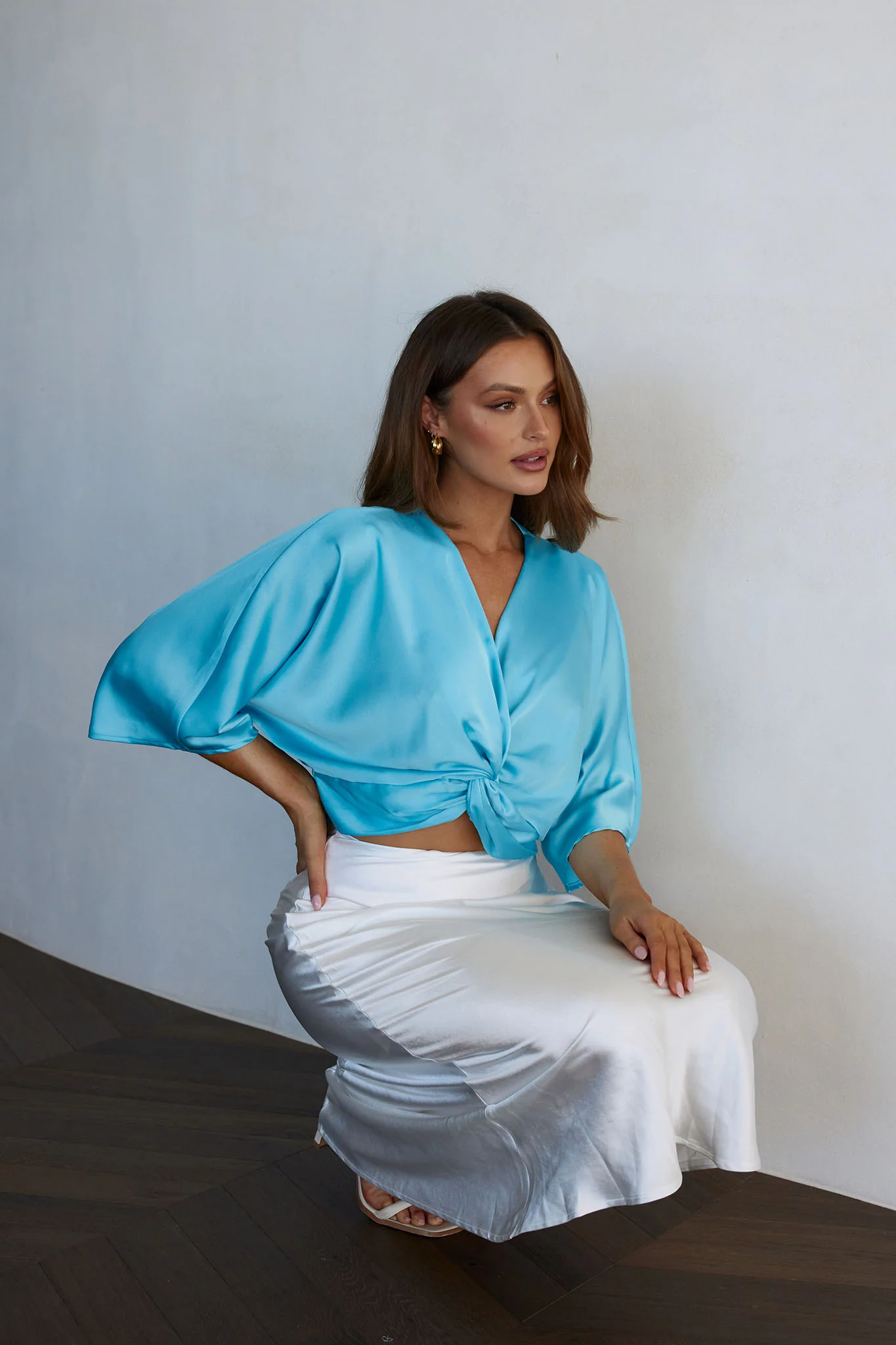 Casablanca Twist Top Neon Blue - Image 4