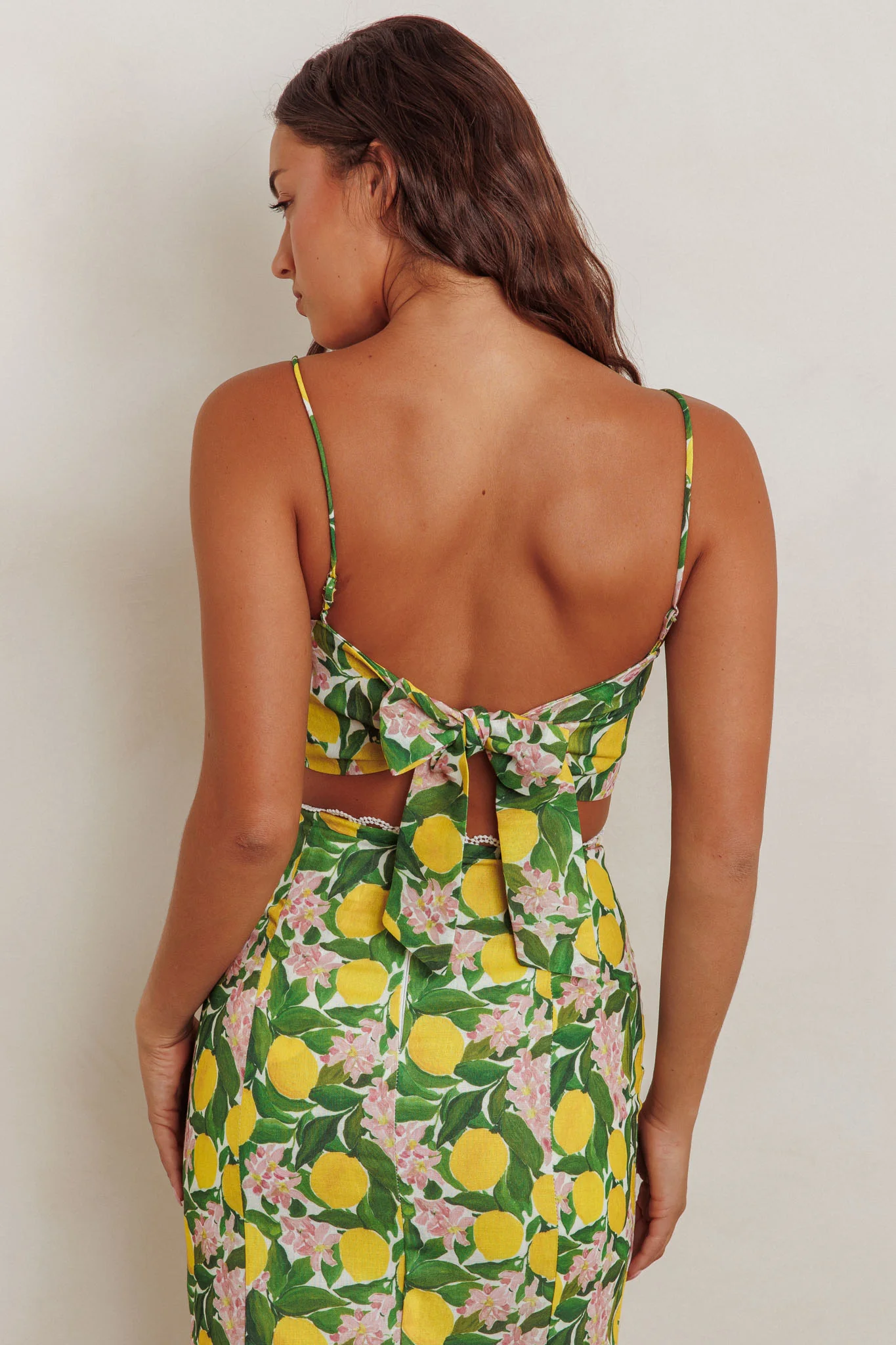 Chamberlain Scallop Trim Crop Top Citrus Lemon - Image 3