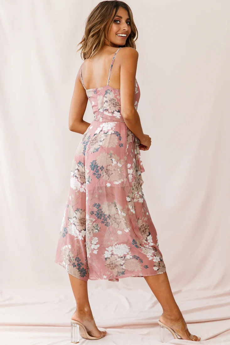 Constance Thin Strap Midi Jumpsuit Rose - Image 3