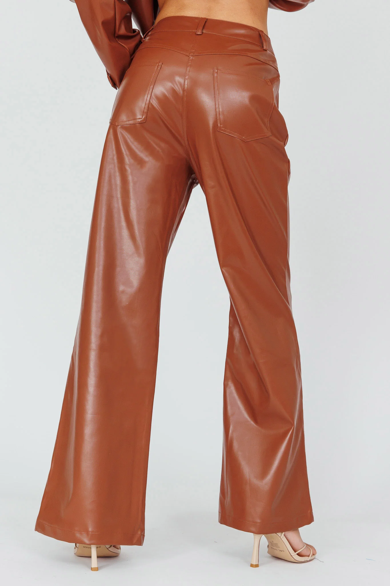 Coussin Faux Leather Pants Terracotta - Image 4