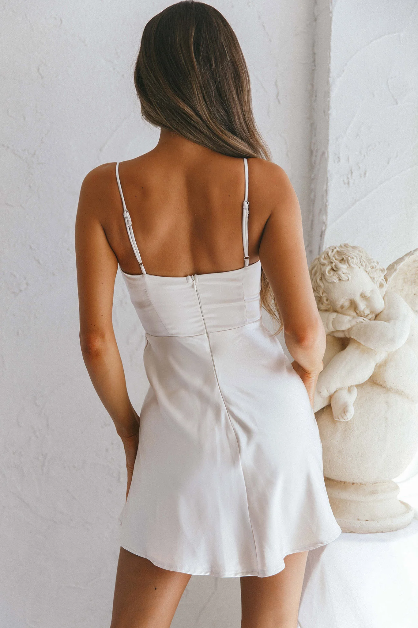 Cozumel Twist Bust Mini Dress Champagne - Image 8