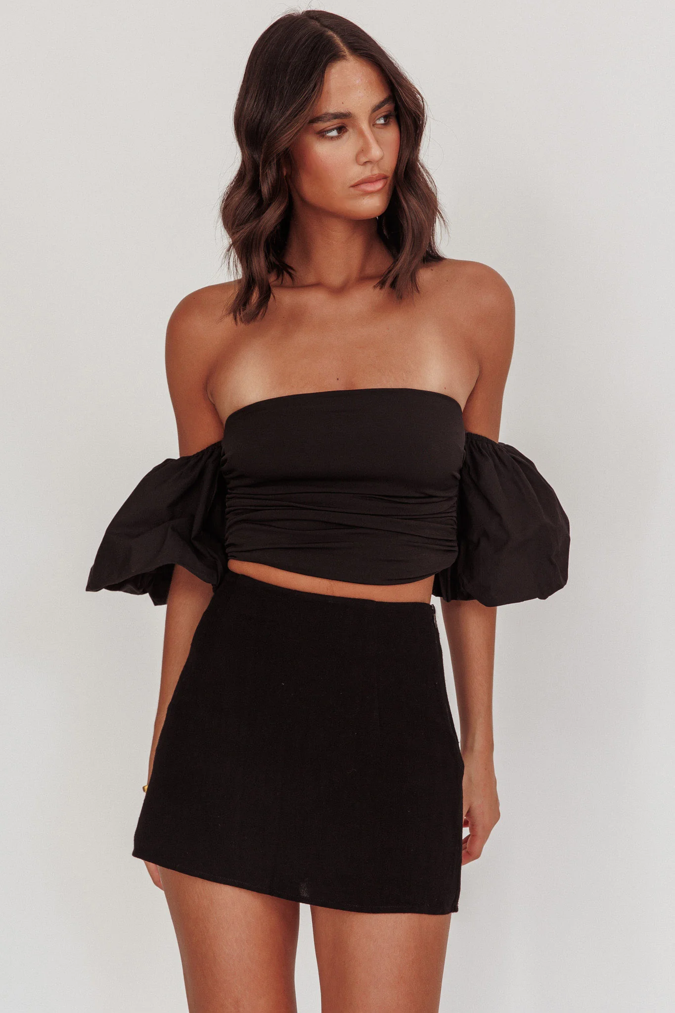 Daily Love Fitted Mini Skirt Black - Image 2