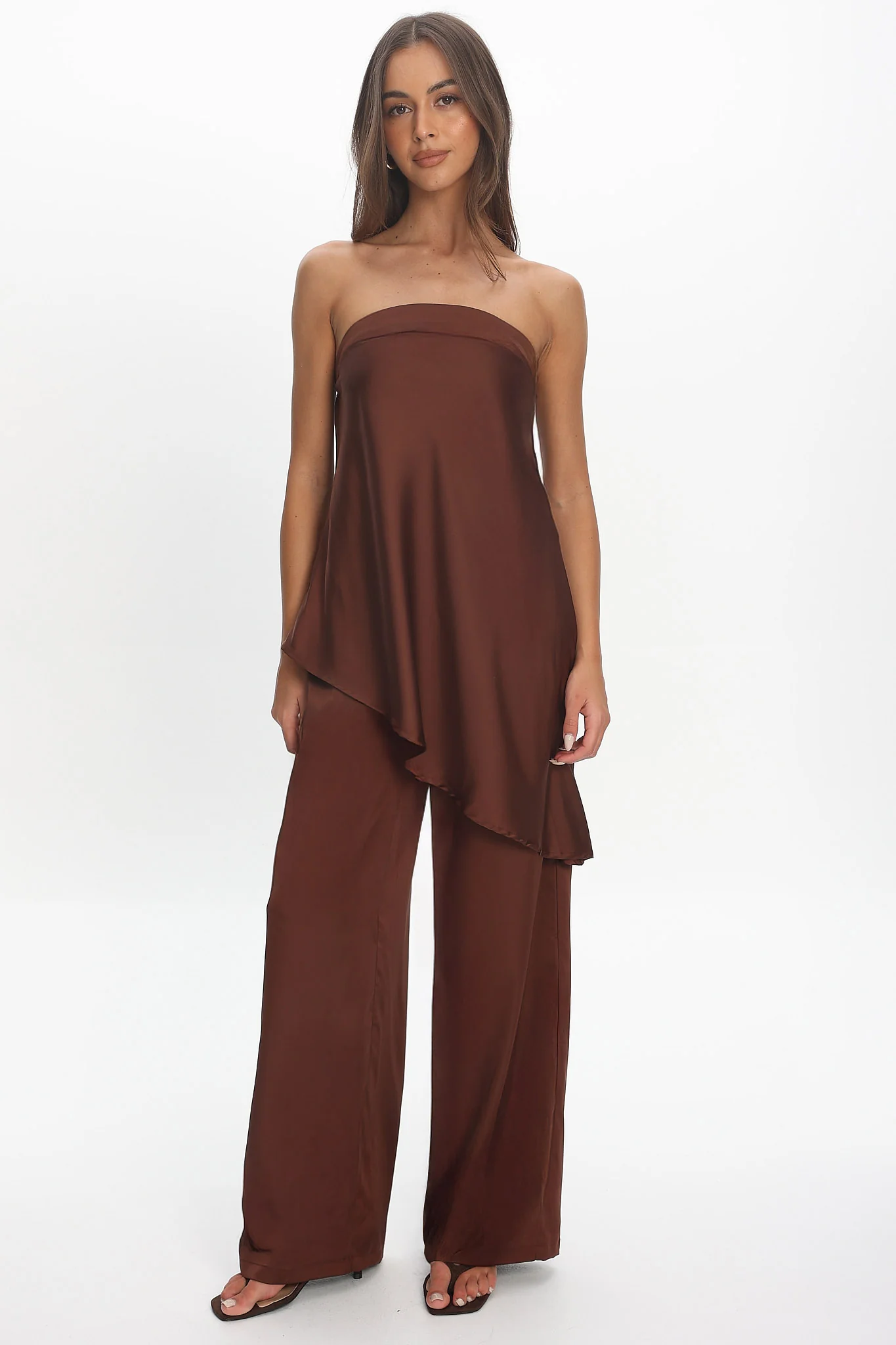 Danita Elastic Waist Pants Chocolate - Image 5