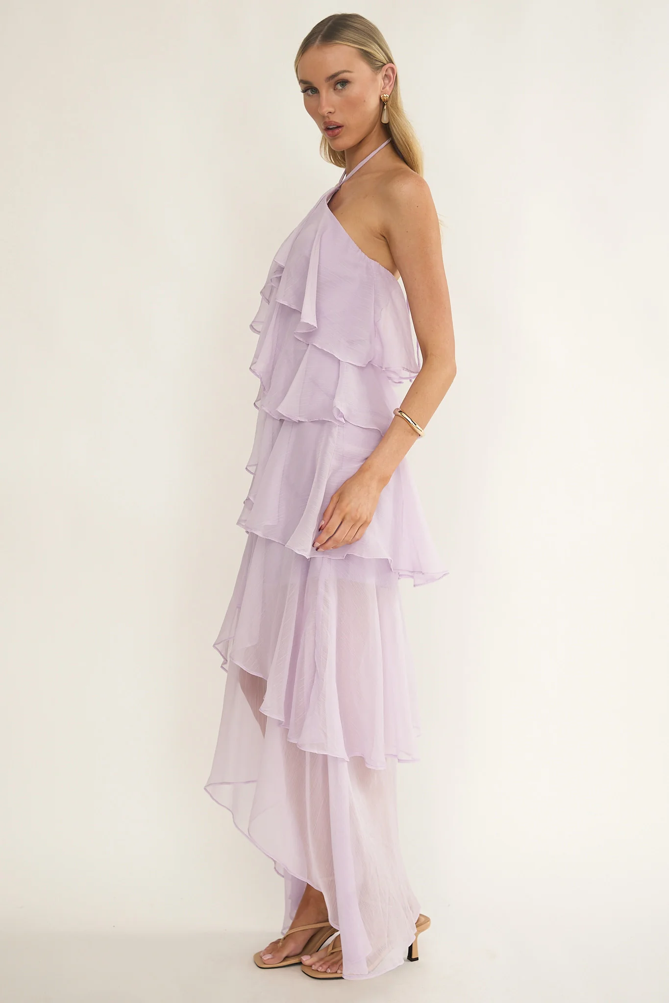 Darylyn Tiered Ruffle Maxi Dress Lilac - Image 2