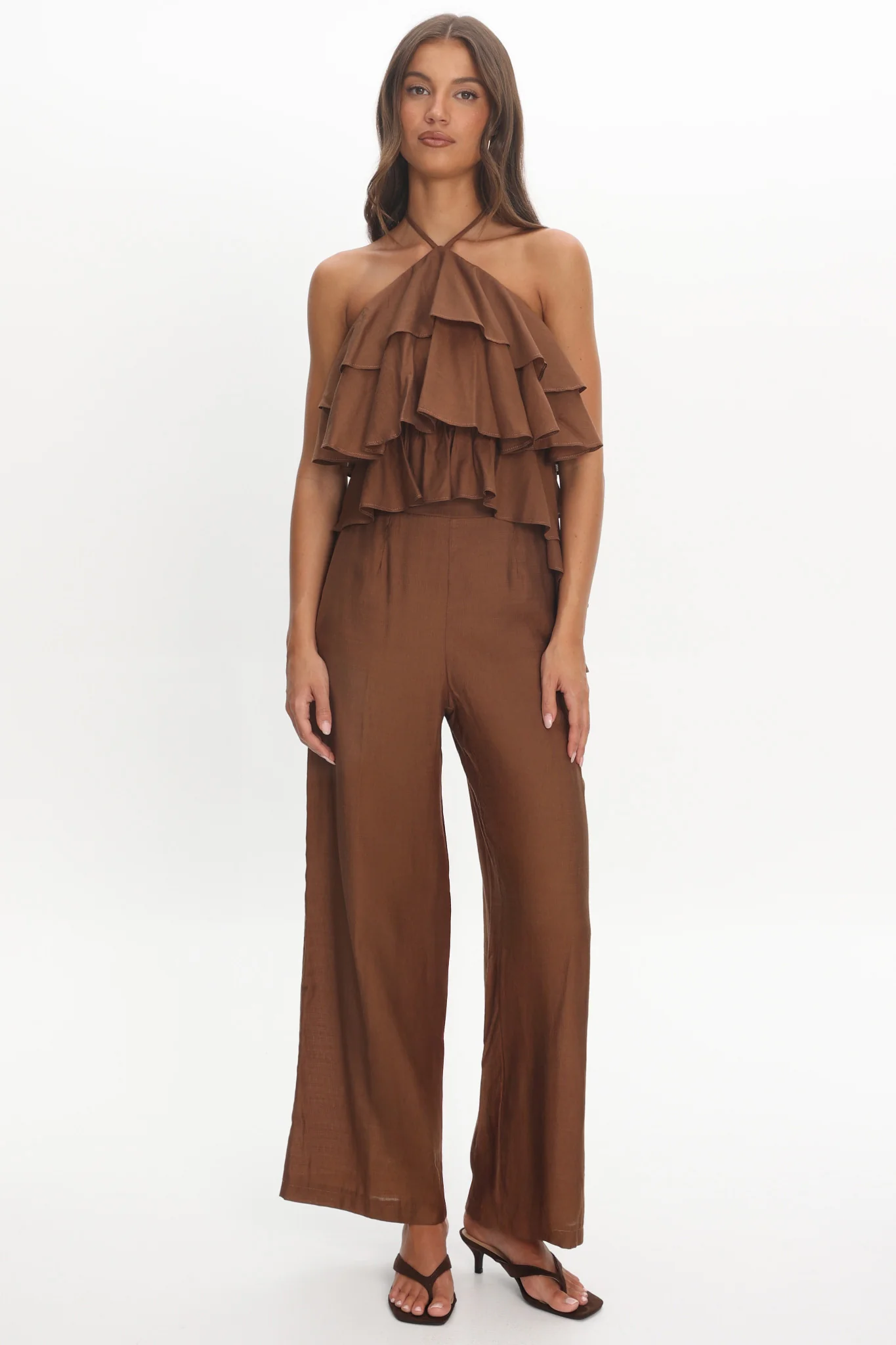 Darylyn Wide Leg Pants Chocolate