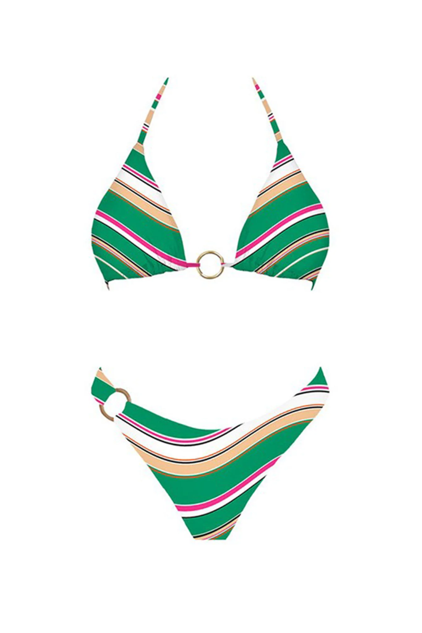 Daytona Bikini Bottom Green Stripes - Image 5