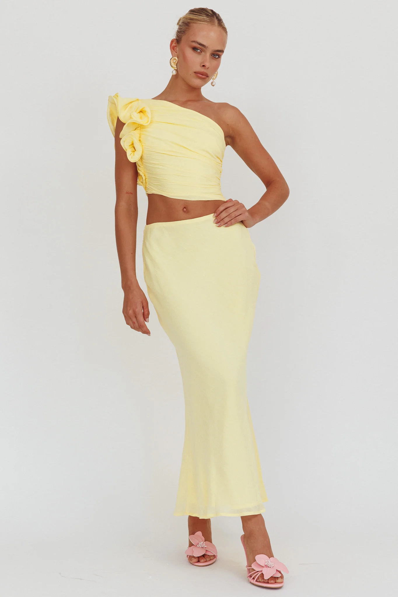 Deanna Maxi Skirt Lemon - Image 2
