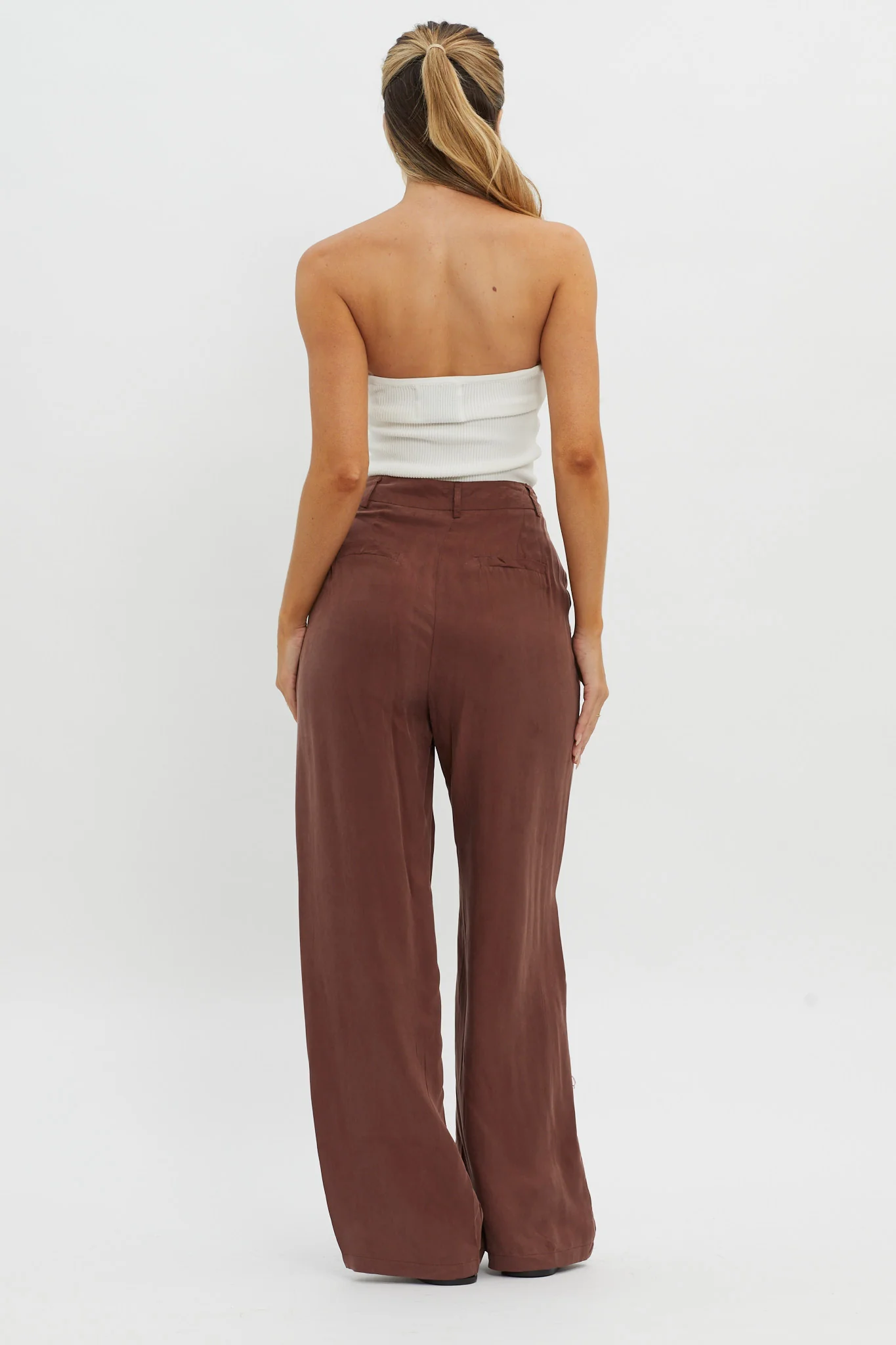 Dodie Straight Leg Trouser Pants Choco - Image 3