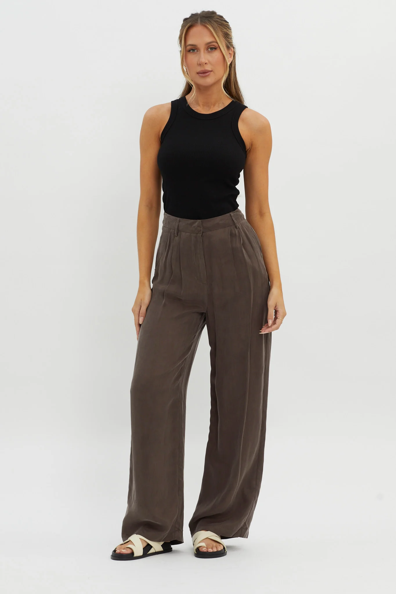 Dodie Straight Leg Trouser Pants Warm Grey - Image 2