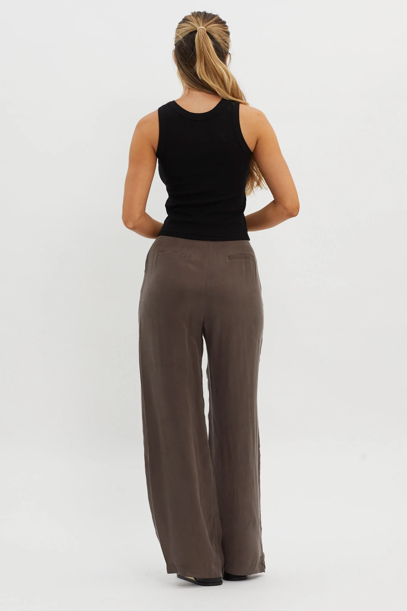 Dodie Straight Leg Trouser Pants Warm Grey - Image 3