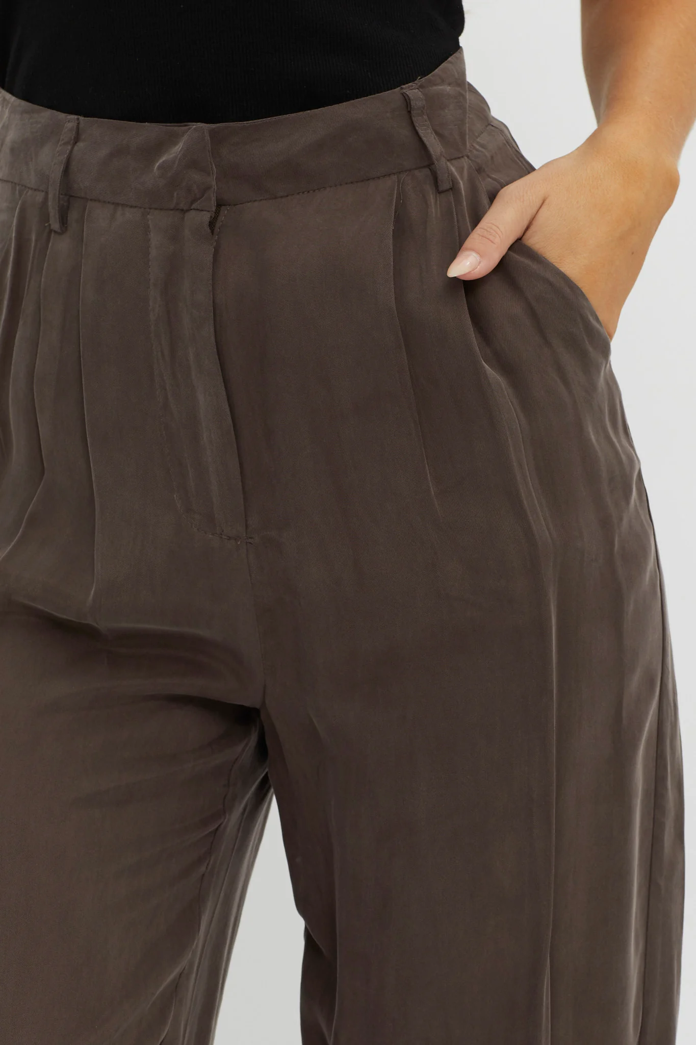 Dodie Straight Leg Trouser Pants Warm Grey - Image 4