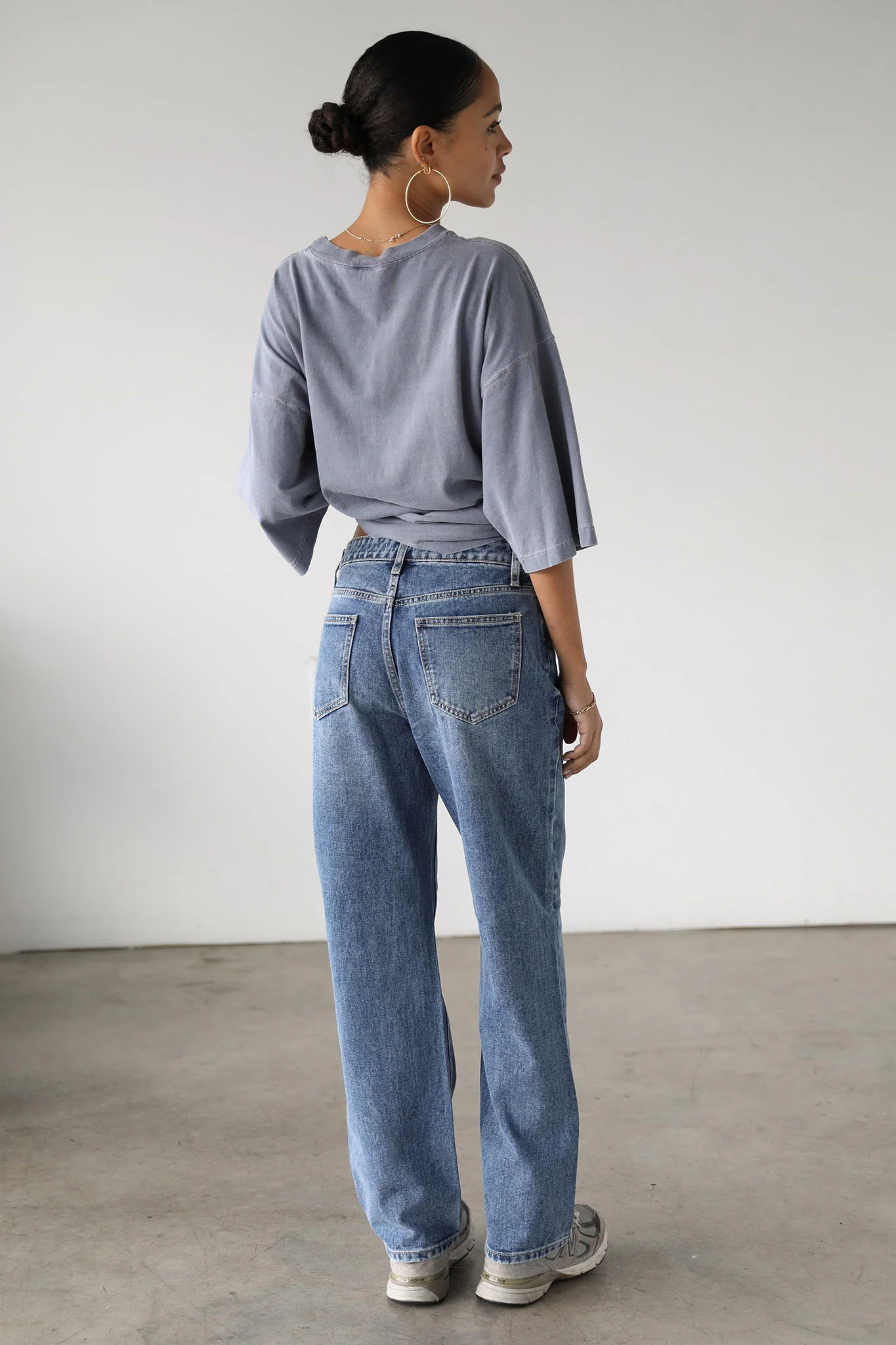 DOGMA Classic High Rise Straight Leg Denim Jeans Dark Wash - Image 3