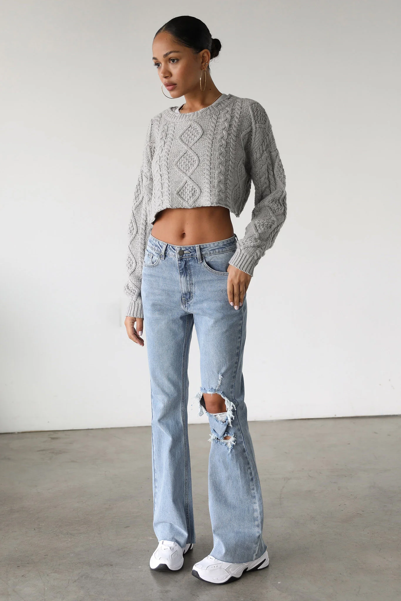 DOGMA High Rise Flare Denim Jeans Medium Wash - Image 7