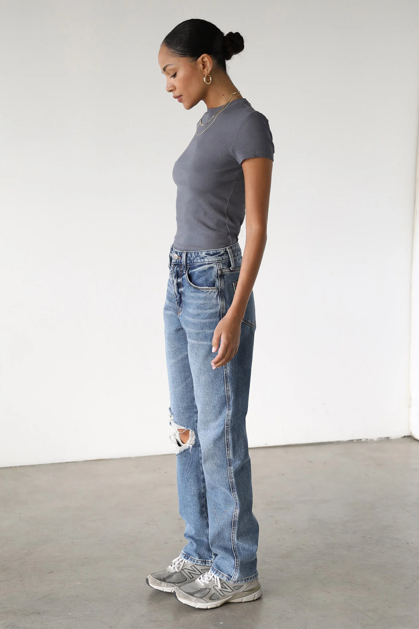 DOGMA High Rise Straight Leg Denim Jeans Dark Wash - Image 6