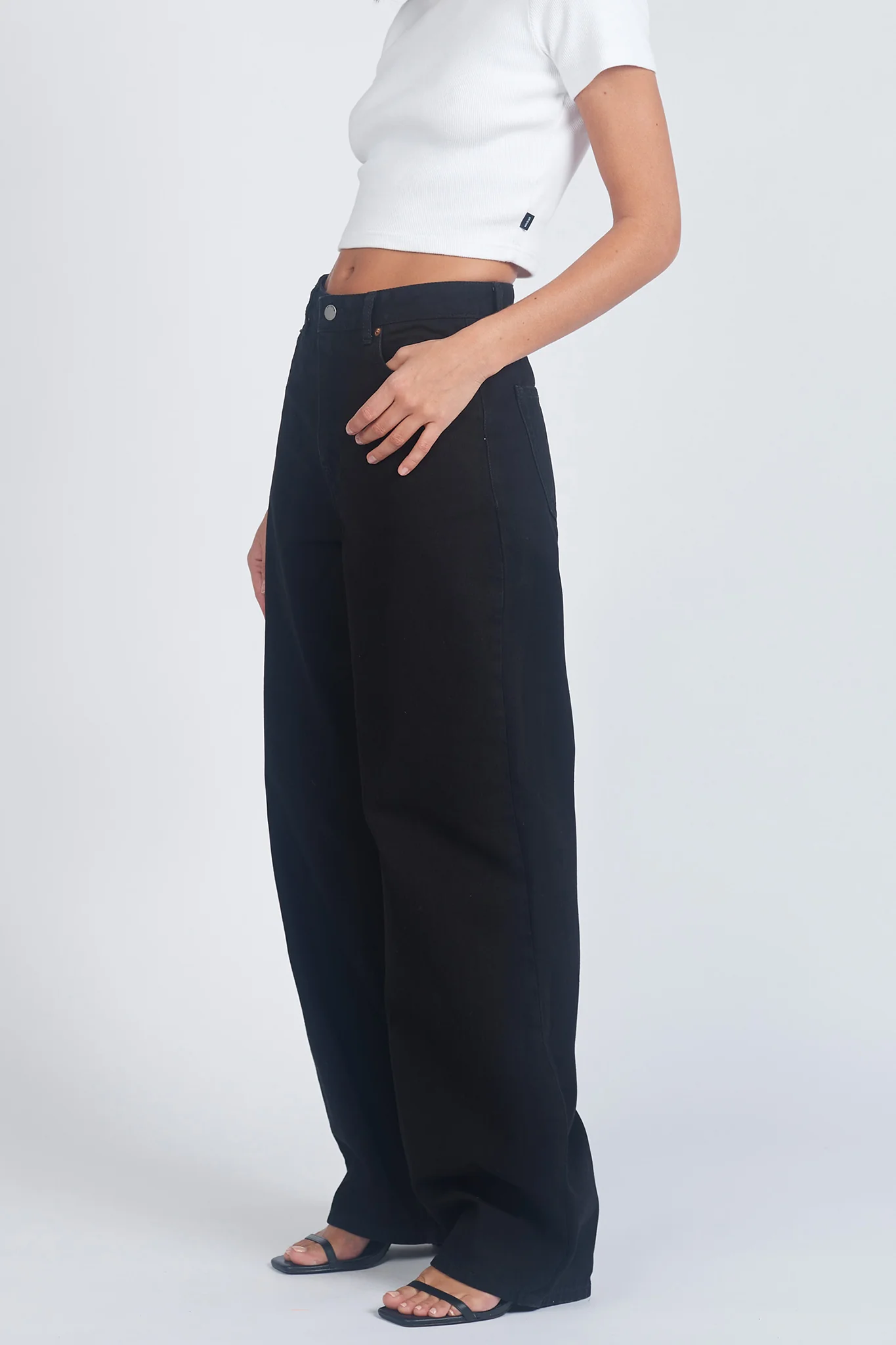 DR DENIM Donna Baggy Jeans Black - Image 2