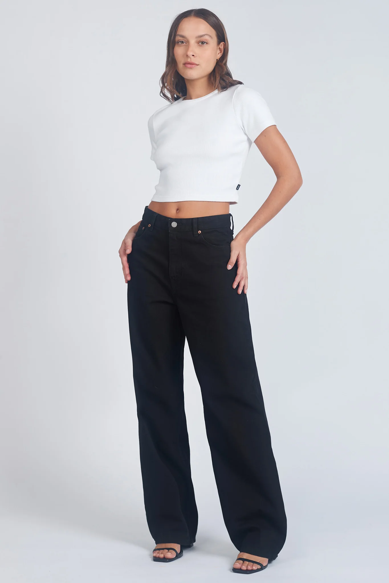 DR DENIM Donna Baggy Jeans Black - Image 3