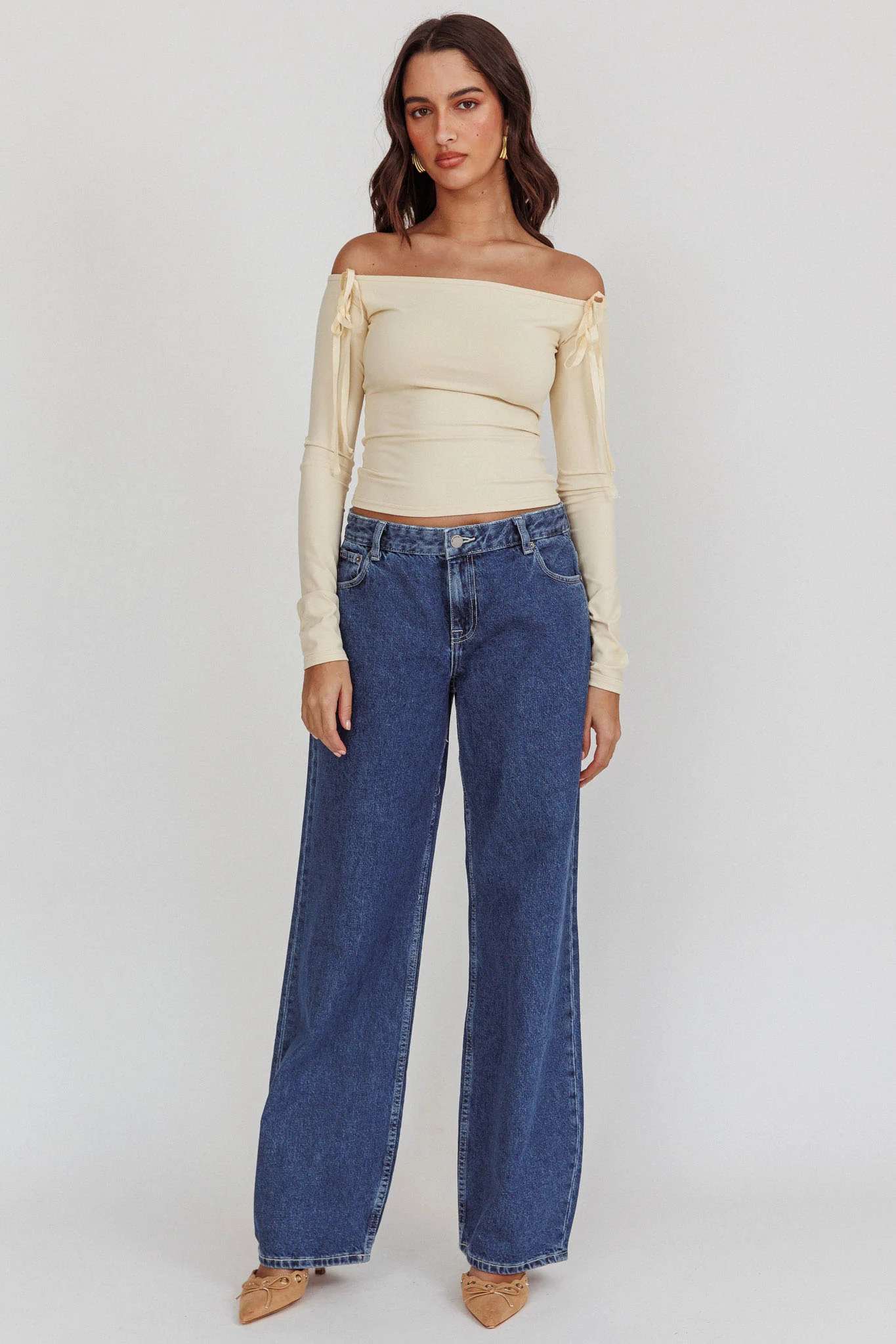 DR DENIM Hill Low Jeans Pebble Mid Stone - Image 2