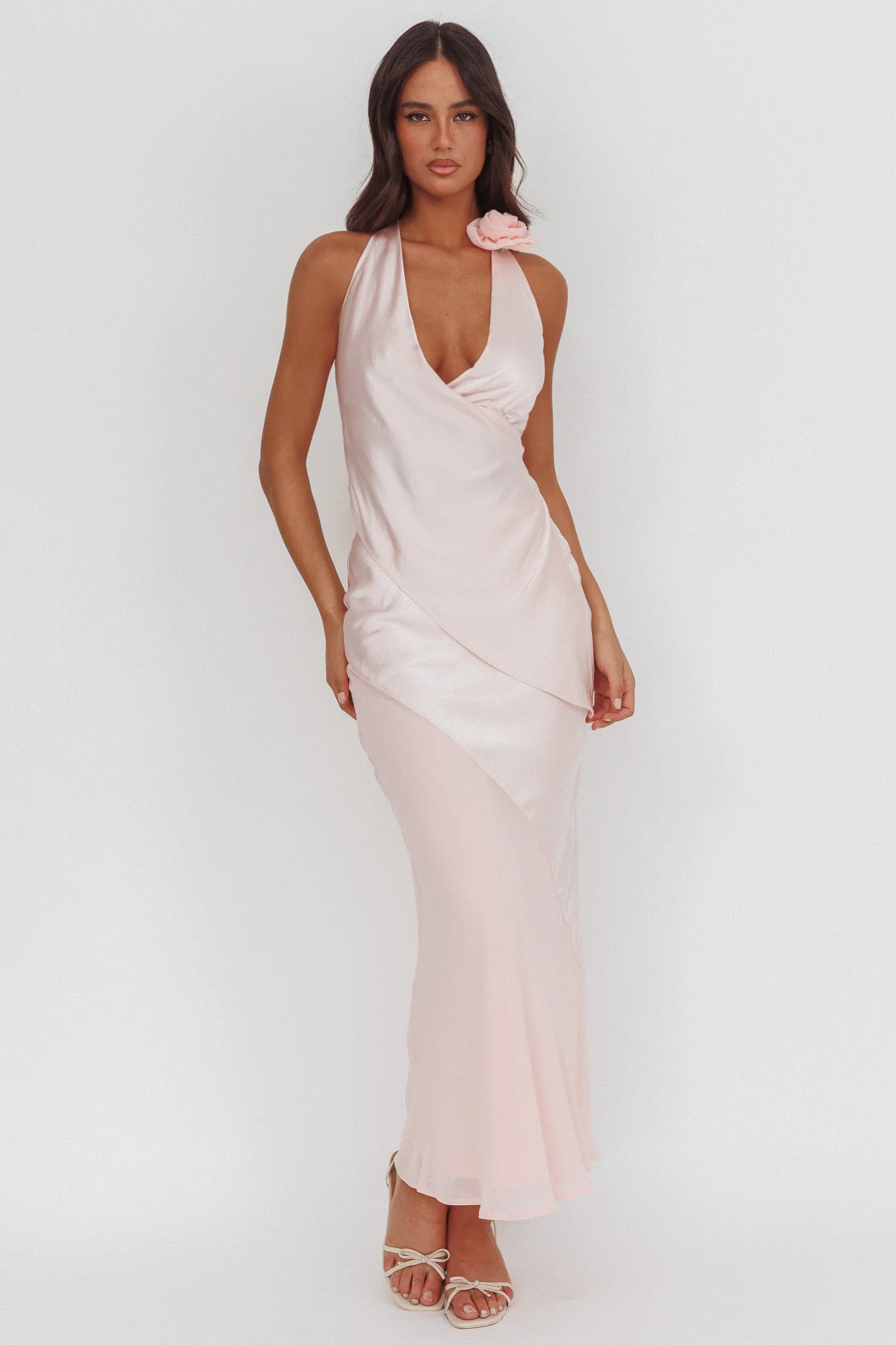 Easy Love Asymmetric Hem Halter Top Pink - Image 3