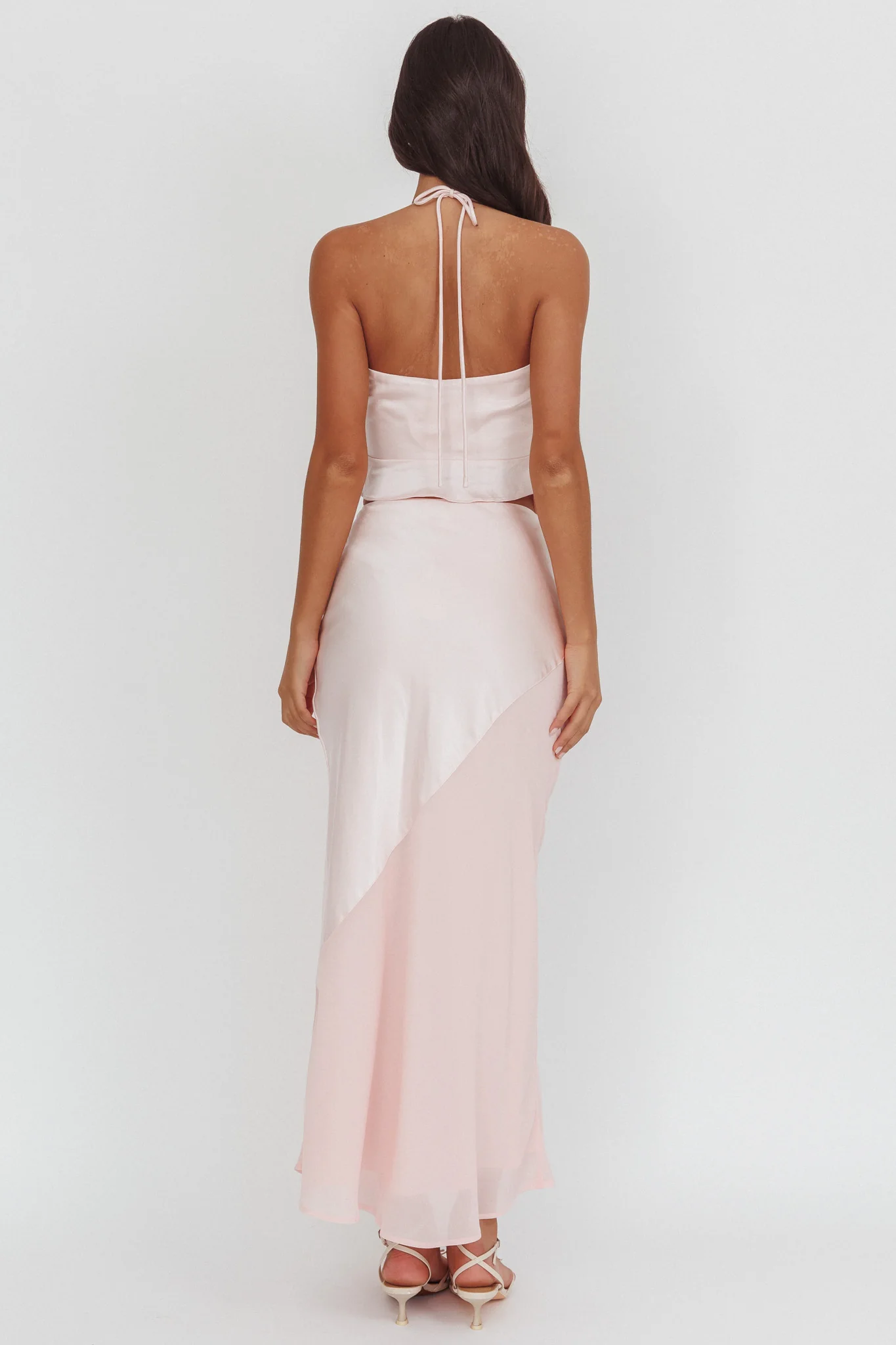 Easy Love Asymmetric Hem Halter Top Pink - Image 5