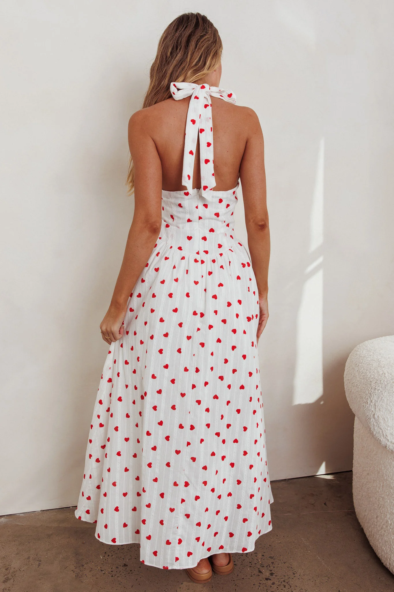 El Corazon Halterneck Dress Heart Print - Image 4